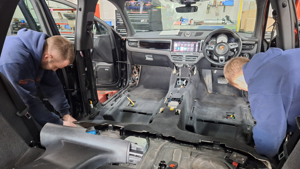 Damage caused by Porsche Panoramic Roof failure